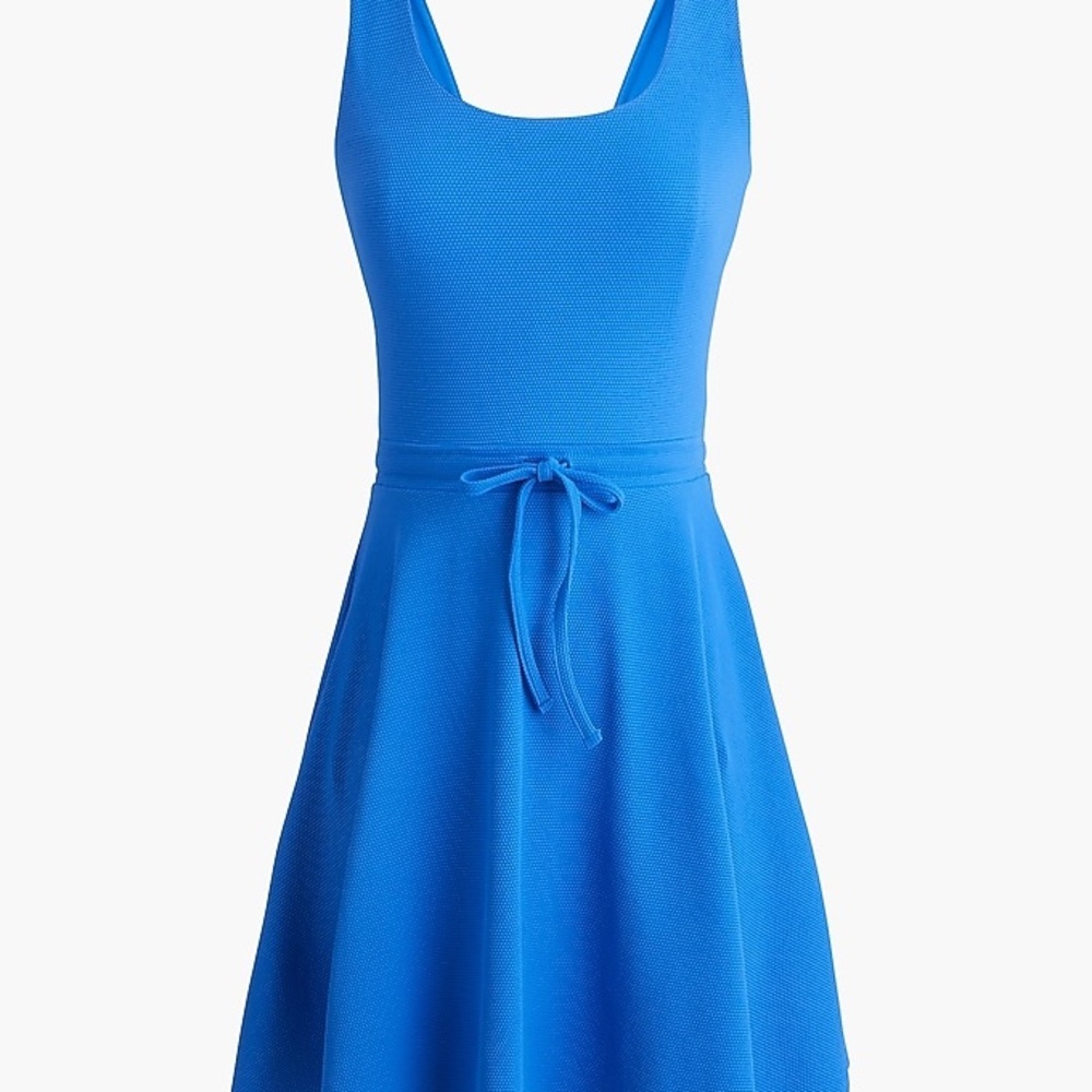 J.Crew Tie-waist active dress Bright Grotto Blue 3X